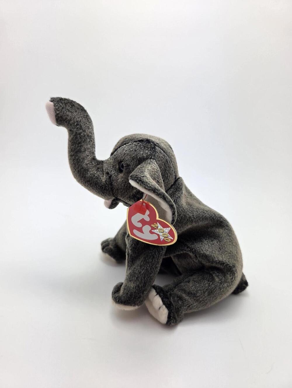 Ty Beanie Babies Trumpet the Elephant Stuffed Animal Plush - Picture 2 of 3
